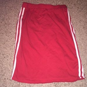 A red skirt